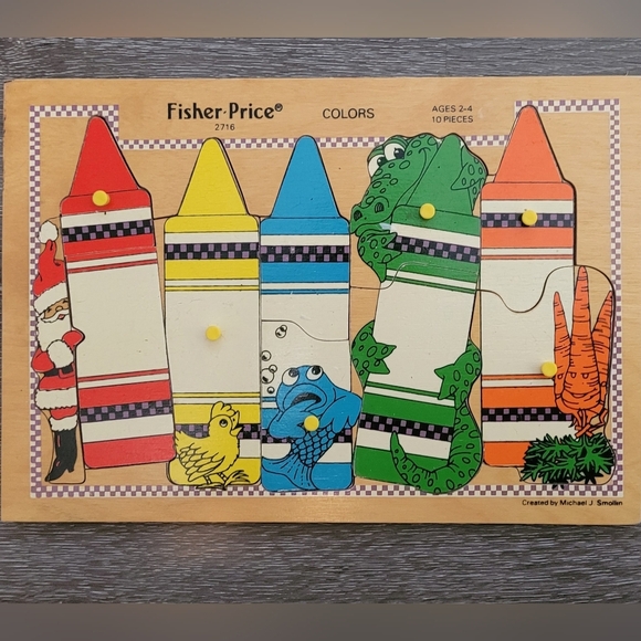 Fisher-Price Vintage Colors Wooden Puzzle - Vintage 70s - Picture 1 of 2